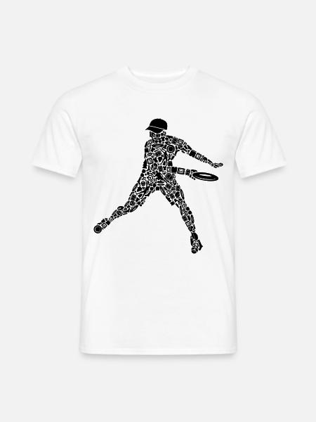 Disc Golf Symbole Discgolf Jungen Discgolfer - Männer T-Shirt - Weiß