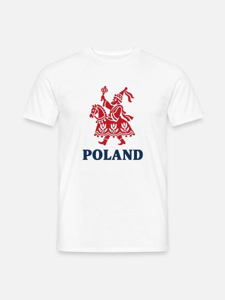 Polnische Lajkonik Volkskunst - Männer T-Shirt - Weiß