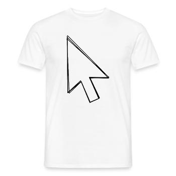 Mauszeiger handgezeichnet - Männer T-Shirt - Weiß - Vorne - AI Model Male 178 dark (178cm)