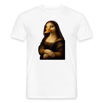 Mona Lisa als Ente - Männer T-Shirt - Weiß - Vorne - AI Model Male 178 dark (178cm)