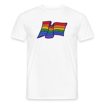 Stolz Regenbogenwelle - Männer T-Shirt - Weiß - Vorne - AI Model Male 178 dark (178cm)
