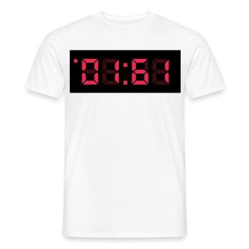 01:61 - TIME BLOCK - Männer T-Shirt - Weiß - Vorne - AI Model Male 178 dark (178cm)
