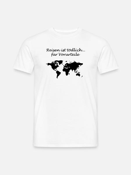 Reisen ist tödlich - Männer T-Shirt - Weiß