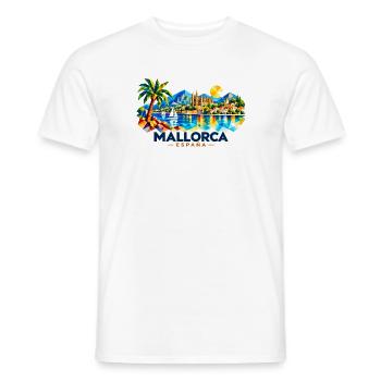 Mallorca - Balearen - Spanien - Espana - Insel - Männer T-Shirt - Weiß - Vorne - AI Model Male 178 dark (178cm)