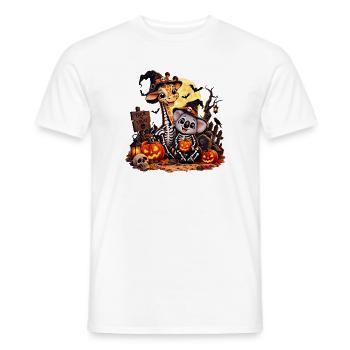 Giraffen- und Koala-Halloween-Skelette - Männer T-Shirt - Weiß - Vorne - AI Model Male 178 dark (178cm)