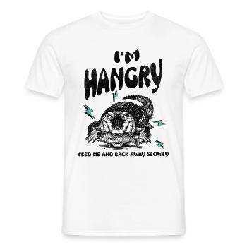 Hungriger Alligator, gib mir Essen! - Männer T-Shirt - Weiß - Vorne - AI Model Male 178 dark (178cm)