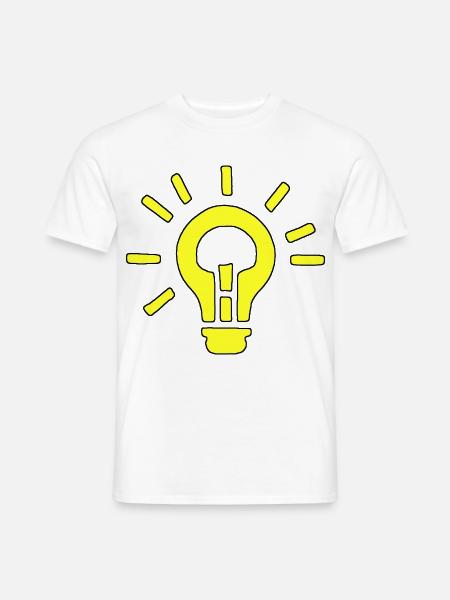 Gelbe Birne: kreative Idee - Männer T-Shirt - Weiß