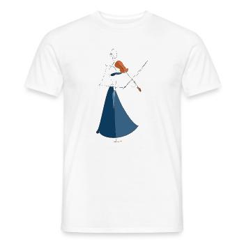 Geigenmusik - Männer T-Shirt - Weiß - Vorne - AI Model Male 178 dark (178cm)