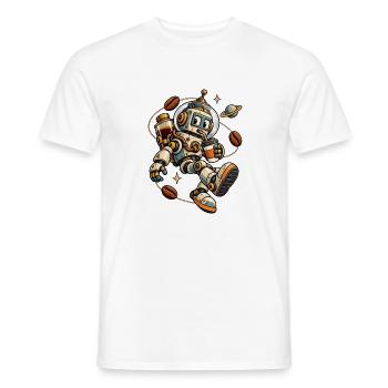 Orbit-Espresso – Kaffeeroboter im All - Männer T-Shirt - Weiß - Vorne - AI Model Male 178 dark (178cm)