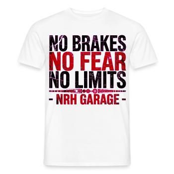 NRH Garage ohne Bremsen - Männer T-Shirt - Weiß - Vorne - AI Model Male 178 dark (178cm)