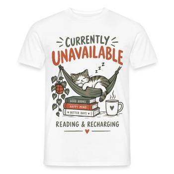 Kuscheliges Lesen in der Hängematte - Männer T-Shirt - Weiß - Vorne - AI Model Male 178 dark (178cm)