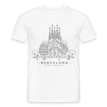 Barcelona Sagrada Familia - Männer T-Shirt - Weiß - Vorne - AI Model Male 178 dark (178cm)