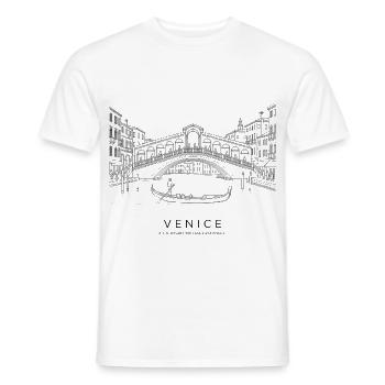Venedig Rialto-Brücke - Männer T-Shirt - Weiß - Vorne - AI Model Male 178 dark (178cm)
