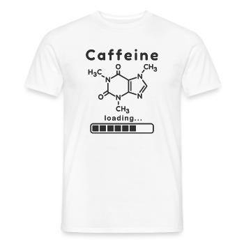Koffein-Ladende Chemische Formel - Männer T-Shirt - Weiß - Vorne - AI Model Male 178 dark (178cm)