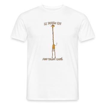 Zeichnen ist mein verborgenes Talent – Funny Giraffe - Männer T-Shirt - Weiß - Vorne - AI Model Male 178 dark (178cm)