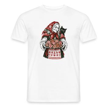 Weihnachts-Baba Yaga Lebkuchen-Design - Männer T-Shirt - Weiß - Vorne - AI Model Male 178 dark (178cm)