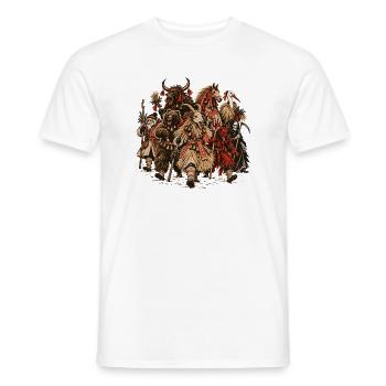 Polnische Weihnachtssänger – slawisches Folklore-Design - Männer T-Shirt - Weiß - Vorne - AI Model Male 178 dark (178cm)
