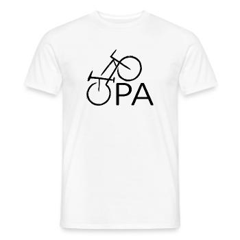 Opa, Großvater, bester Opa, Opa Fahrrad, Radfahren - Männer T-Shirt - Weiß - Vorne - AI Model Male 178 dark (178cm)