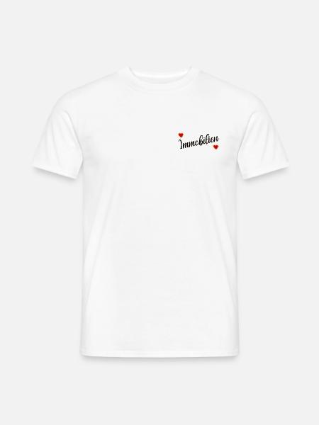 Immobilien lieben - Männer T-Shirt - Weiß