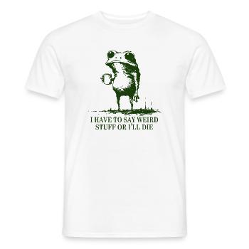Seltsame Aussage über den Froschbecher - Männer T-Shirt - Weiß - Vorne - AI Model Male 178 dark (178cm)