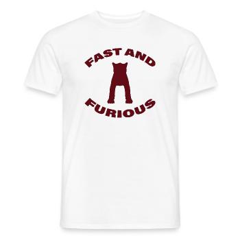 FAST - Männer T-Shirt - Weiß - Vorne - AI Model Male 178 dark (178cm)