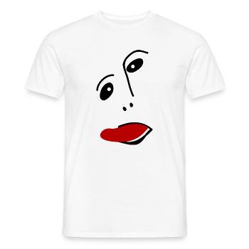 Ecce Homo streckt die Zunge heraus - Männer T-Shirt - Weiß - Vorne - AI Model Male 178 dark (178cm)
