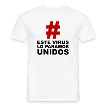Wir stoppen dieses Virus gemeinsam - Männer T-Shirt - Weiß - Vorne - AI Model Male 178 dark (178cm)