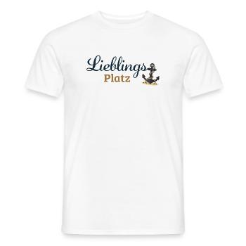 Lieblingsplatz – Maritimes Ankerdesign - Männer T-Shirt - Weiß - Vorne - AI Model Male 178 dark (178cm)