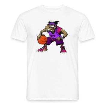 B-Ball Hip-Hop Rap - Männer T-Shirt - Weiß - Vorne - AI Model Male 178 dark (178cm)