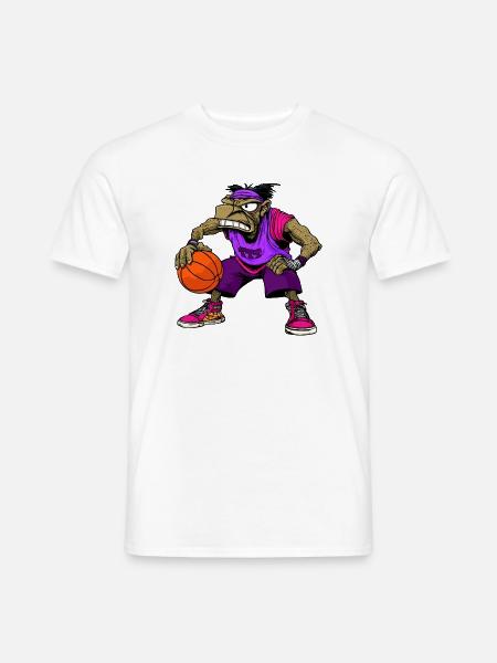 B-Ball Hip-Hop Rap - Männer T-Shirt - Weiß