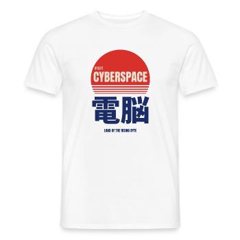 Besuchen Sie Cyberspace Land Of The Rising Byte - Männer T-Shirt - Weiß - Vorne - AI Model Male 178 dark (178cm)