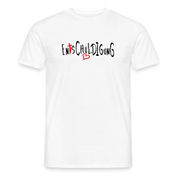 Entschuldigung - Männer T-Shirt - Weiß - Vorne - AI Model Male 178 dark (178cm)