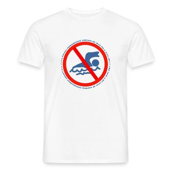 schwimmingpool verbotsschild spanien  - Männer T-Shirt - Weiß - Vorne - AI Model Male 178 dark (178cm)