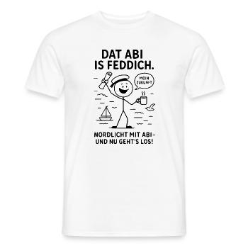 Abitur Strichmänchen Nordlicht Geschenkidee Abitur - Männer T-Shirt - Weiß - Vorne - AI Model Male 178 dark (178cm)