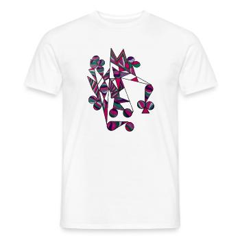 Geometrisches Farbgewitter Abstract - Männer T-Shirt - Weiß - Vorne - AI Model Male 178 dark (178cm)
