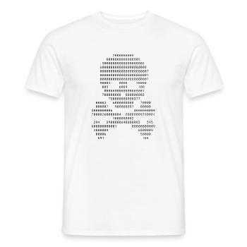 Schädel-ASCII-Kunst - Männer T-Shirt - Weiß - Vorne - AI Model Male 178 dark (178cm)