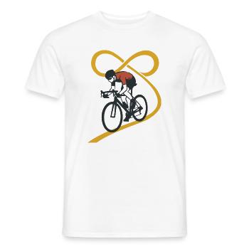 Endless Road Infinity Loop Radfahrer Minimalistische Kunst - Männer T-Shirt - Weiß - Vorne - AI Model Male 178 dark (178cm)