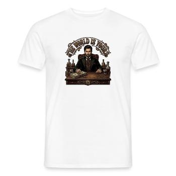 The_World_is_yours_-_Steampunk - Männer T-Shirt - Weiß - Vorne - AI Model Male 178 dark (178cm)
