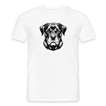 Rottweiler-Hundekopf - Männer T-Shirt - Weiß - Vorne - AI Model Male 178 dark (178cm)