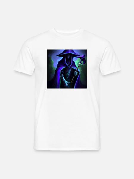 Dunkler Zauberer - Männer T-Shirt - Weiß