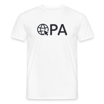 Opa mit Internet-Symbol – Schwarz - Männer T-Shirt - Weiß - Vorne - AI Model Male 178 dark (178cm)