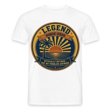 Legende Seit 2026 – Offiziell Ruhestand - Männer T-Shirt - Weiß - Vorne - AI Model Male 178 dark (178cm)