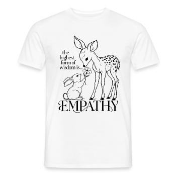 The Highest Form Of Wisdom Is Empathy - Männer T-Shirt - Weiß - Vorne - AI Model Male 178 dark (178cm)