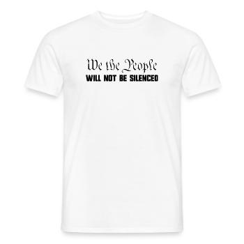Wir, das Volk, werden nicht zum Schweigen gebracht - Männer T-Shirt - Weiß - Vorne - AI Model Male 178 dark (178cm)