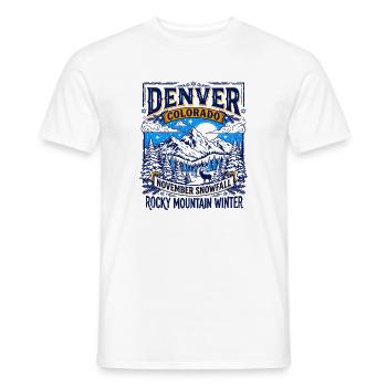 Denver Colorado November Snowfall Rocky Mountain - Männer T-Shirt - Weiß - Vorne - AI Model Male 178 dark (178cm)