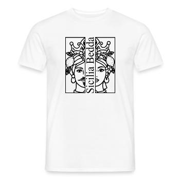 Sicilia Bedda - Männer T-Shirt - Weiß - Vorne - AI Model Male 178 dark (178cm)