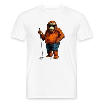 Orang Utan Golf Affe - Männer T-Shirt - Weiß - Vorne - AI Model Male 178 dark (178cm)