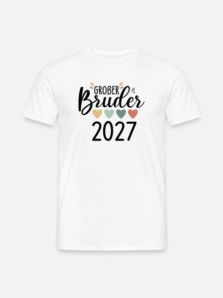 Großer Bruder 2027 Ankündigung - Männer T-Shirt - Weiß