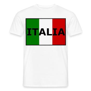 Italienische Flaggen-Typografie - Männer T-Shirt - Weiß - Vorne - AI Model Male 178 dark (178cm)