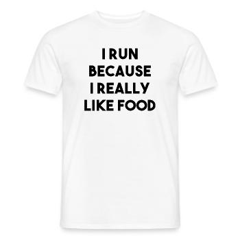 Lauf-Spruch Food - Männer T-Shirt - Weiß - Vorne - AI Model Male 178 dark (178cm)